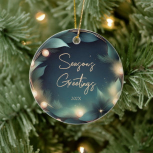 Corporate Season's Greetings Ceramic Tree Decoration