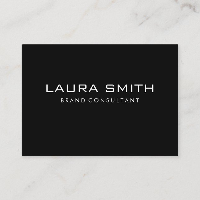Corporate Simple | Black / Grey Business Card (Front)