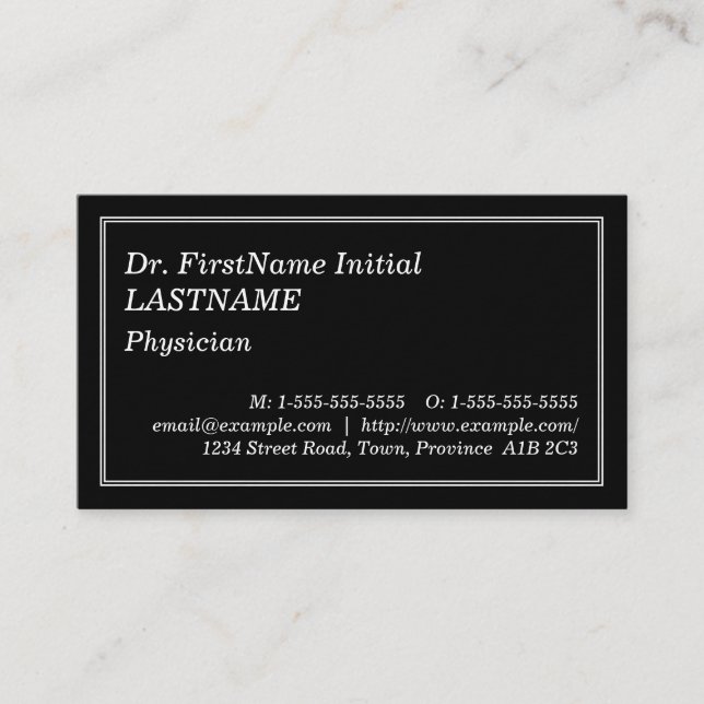Corporate, Simple, Physician Profile Card (Front)