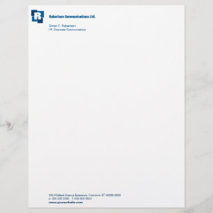 Corporate Squares Letterhead