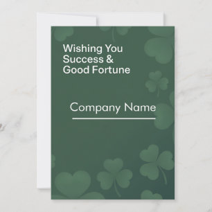 Corporate St. Patrick’s Day Success & Good Fortune Card