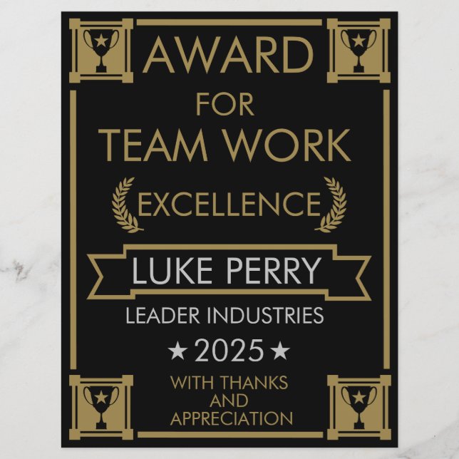 Corporate Staff Award (Front)