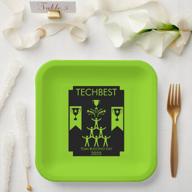 Corporate Staff Team Building Event Paper Plate (Wedding)