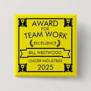 Corporate Staff Team Work Award 15 Cm Square Badge