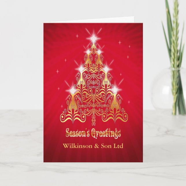 Corporate, Stylised Christmas tree Christmas card (Front)