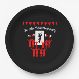 Corporate Surprise Retirement Party Paper Plate