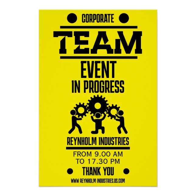 Corporate Team Building Day Poster (Front)