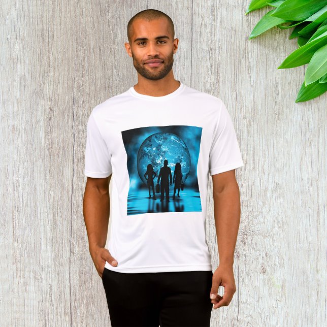Corporate Team Silhouette Futuristic Business T-Shirt (Creator Uploaded)