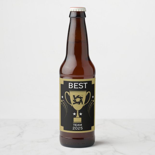 Corporate Team Thanks Beer Bottle Label (Front)