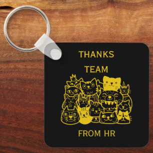 Corporate Team Thanks Key Ring
