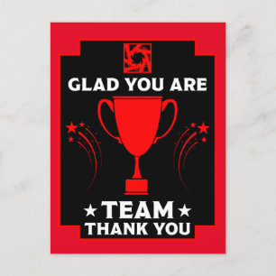Corporate Team Thanks Postcard