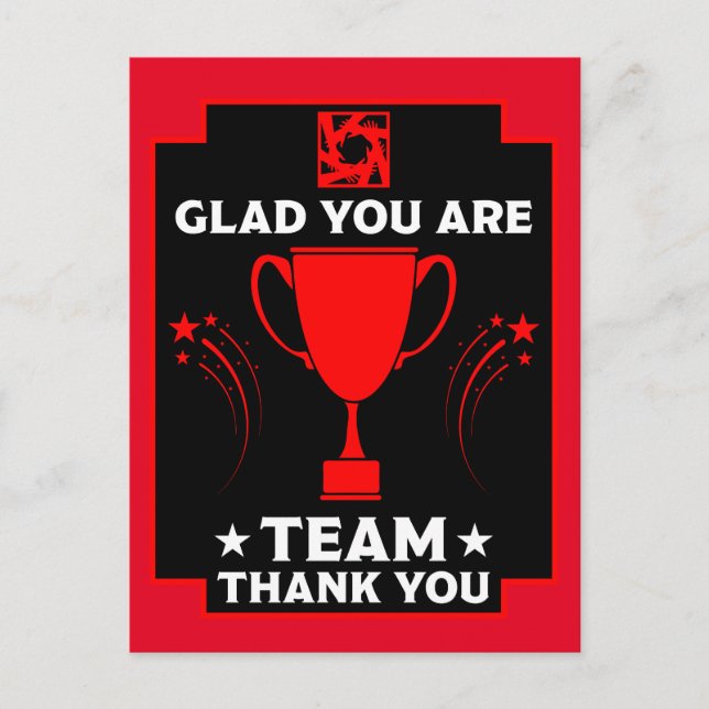 Corporate Team Thanks Postcard (Front)