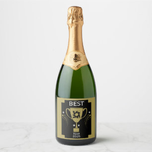 Corporate Team Thanks Sparkling Wine Label