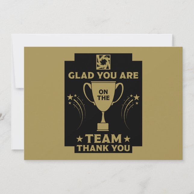 Corporate Team Thanks Thank You Card (Front)