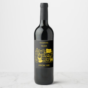 Corporate Team Thanks Wine Label