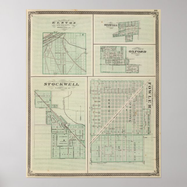 Corporate Town of Fowler, Benton Co Poster (Front)