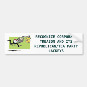 CORPORATE TREASON BUMPER STICKER