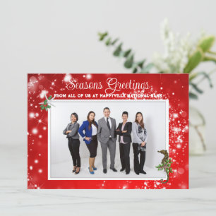 Corporate Tropical Christmas Business Photo Holiday Card