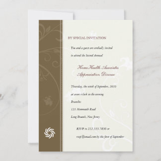 Corporate Vines Chestnut Brown Invitation