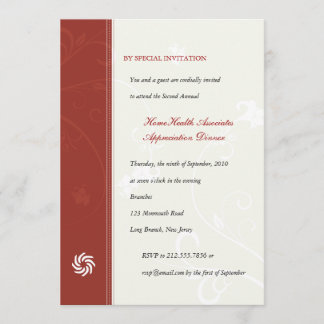 Corporate Vines Scarlet Invitation
