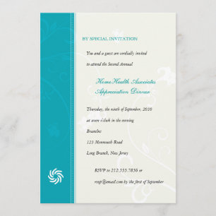 Corporate Vines Turquoise Invitation