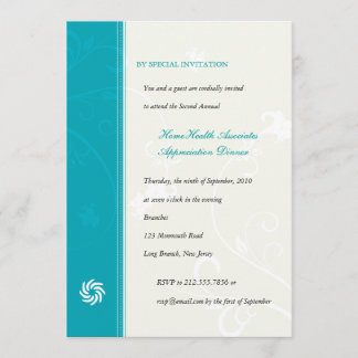 Corporate Vines Turquoise Invitation