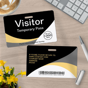Corporate Visitor Pass ID with custom badge ID Badge