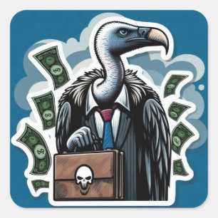Corporate Vulture Square Sticker