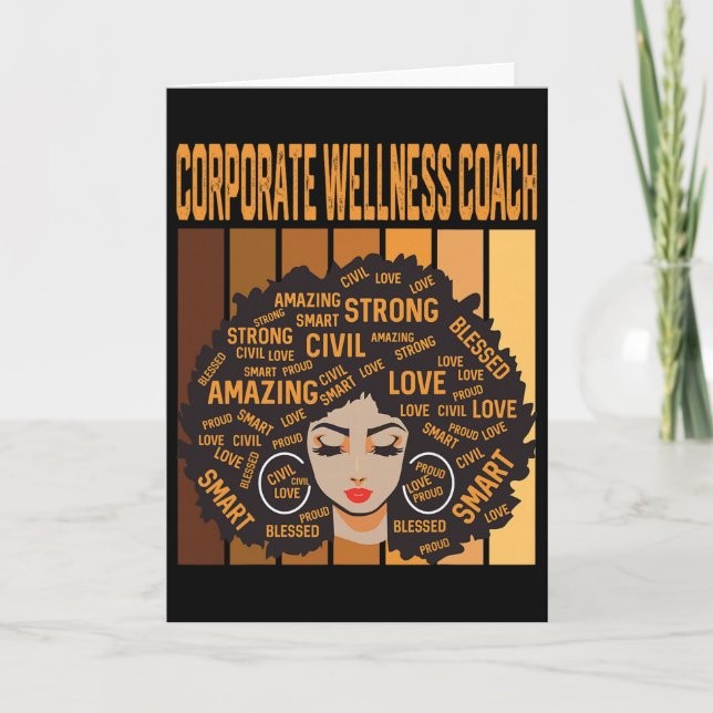 Corporate Wellness Coach Powerful Black History Mo Card (Front)