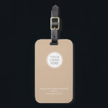 Corporate with logo and business info luggage tag<br><div class="desc">Make this Corporate design with logo and business info your own. A template in a modern minimalist style which can be easily updated with your company logo and company slogan or info. If you need any help personalising this product, please contact me using the message button and I'll be happy...</div>