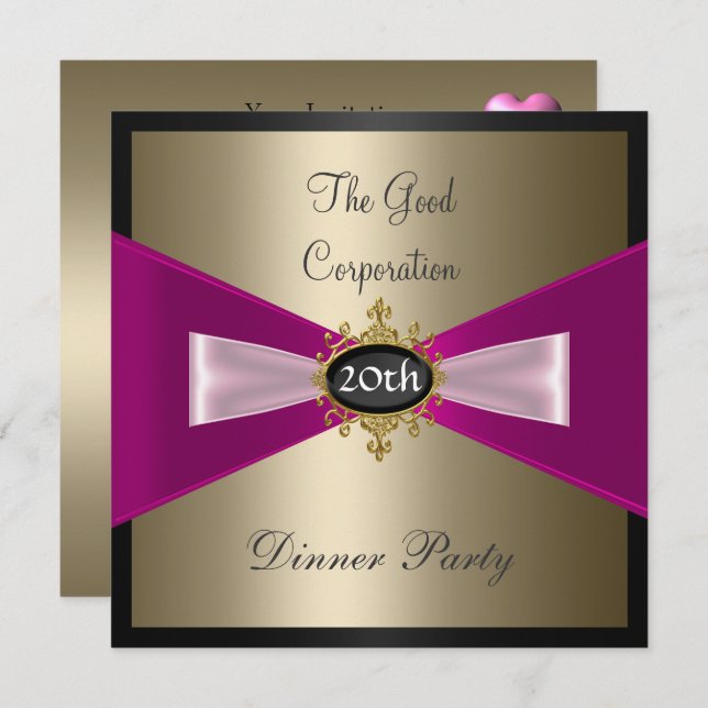 Corporation Annual Dinner Party Invitation (Front/Back)