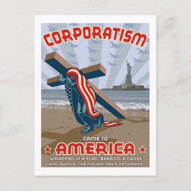 Corporatism Postcard (Front)