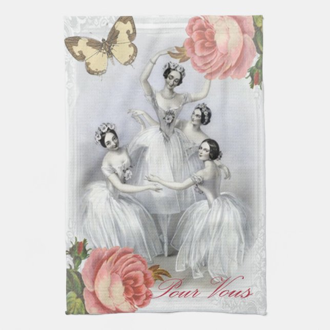 Corps de ballet tea towel (Vertical)