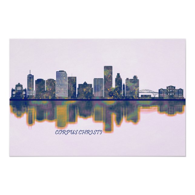 Corpus Christi Skyline Poster (Front)