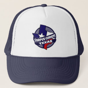 Corpus Christi Texas flag burst trucker hat
