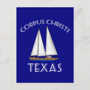 Corpus Christi Texas Sailing Postcard