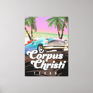 Corpus Christi Texas vacation poster Canvas Print