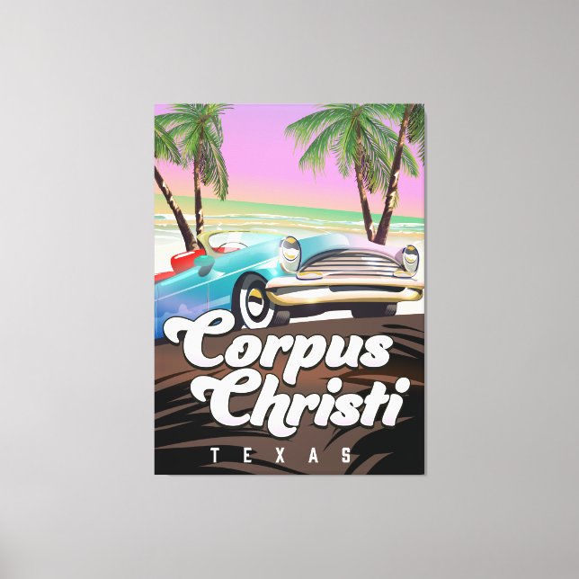 Corpus Christi Texas vacation poster Canvas Print (Front)