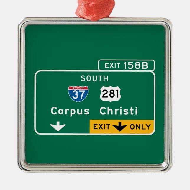 Corpus Christi, TX Metal Tree Decoration (Front)
