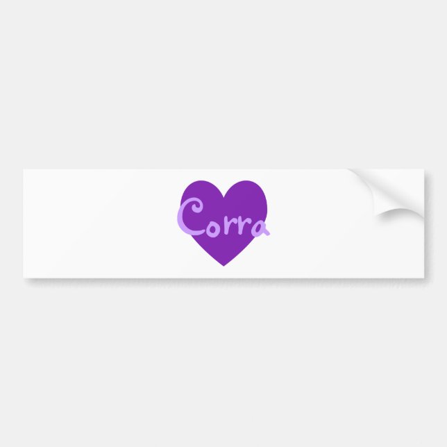 Corra in Purple Bumper Sticker (Front)