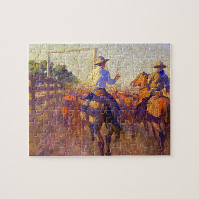 Corral Dust by Maynard Dixon Jigsaw Puzzle (Horizontal)