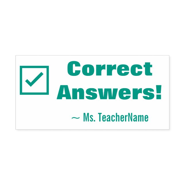 "Correct Answers!" Feedback Rubber Stamp (Design)