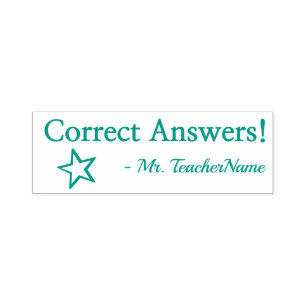 "Correct Answers!" Grading Rubber Stamp