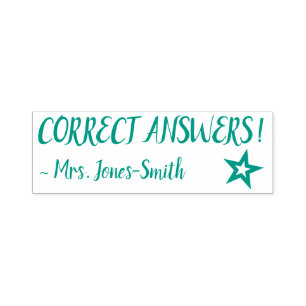 "CORRECT ANSWERS!" Teacher Rubber Stamp
