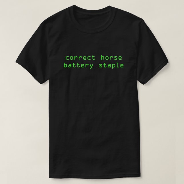 Correct Horse Battery Staple T-Shirt (Design Front)