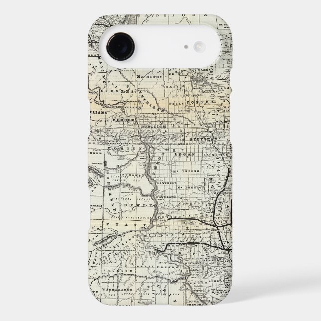 Correct map of Dakota Case-Mate iPhone Case (Back)