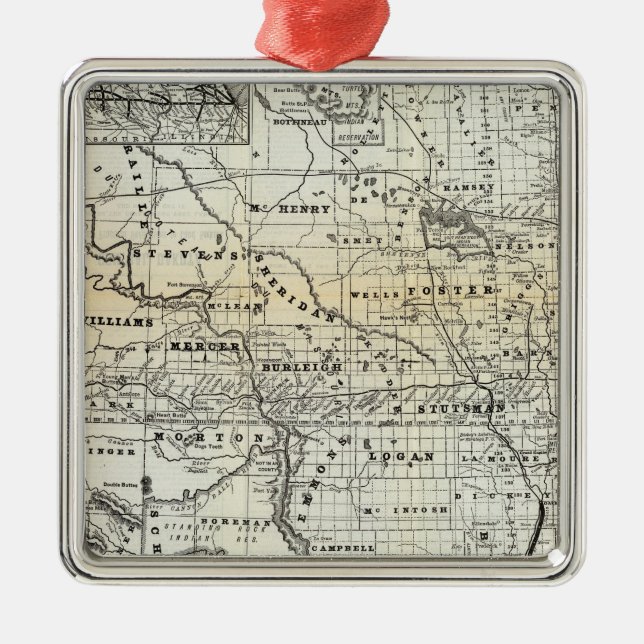 Correct map of Dakota Metal Tree Decoration (Front)