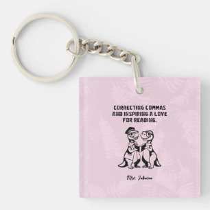 Correcting Commas Love for Reading Educator Style Key Ring