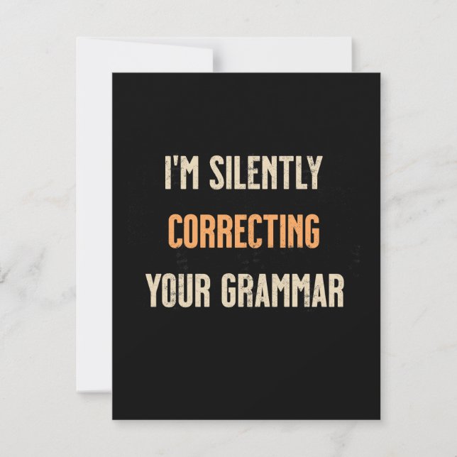 Correcting Grammar Card (Front)