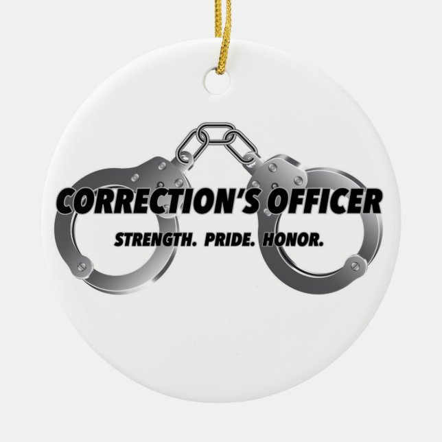 Correction’s Officer Ceramic Tree Decoration (Front)